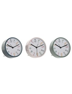 Horloge de table Home ESPRIT Bleu Rose Turquoise (3 Unités)