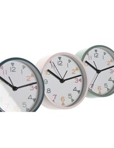 Horloge de table Home ESPRIT Bleu Rose Turquoise (3 Unités) 2