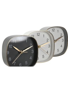 Horloge de table Home ESPRIT Blanc Noir Gris Doré Moderne (3 Unités) 2
