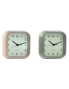 Horloge de table Home ESPRIT Rose Menthe (2 Unités)
