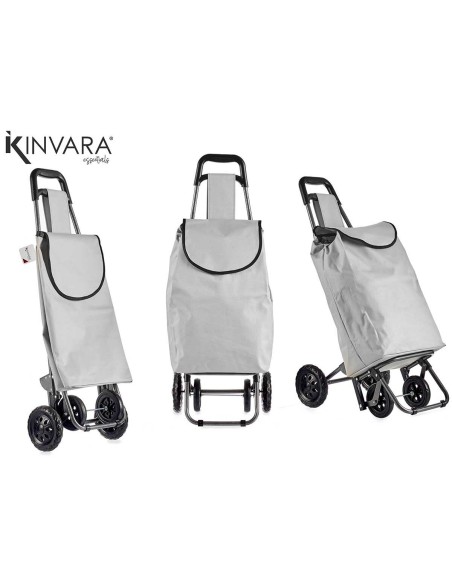 Panier à Courses Kinvara WR3069-1 Noir Gris 30 L 22 x 98 x 38 cm (6 Unités)