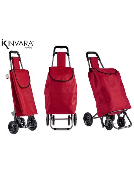 Panier à Courses Kinvara WR3069-2 Noir Rouge 22 x 98 x 38 cm (6 Unités)