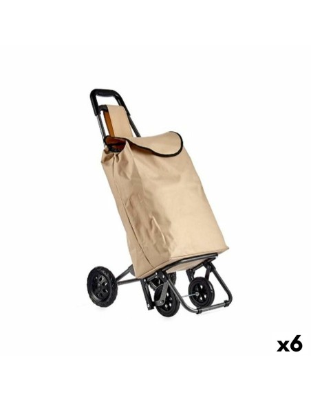 Panier à Courses Kinvara WR3069-3 Noir Beige 30 L 22 x 98 x 38 cm (6 Unités)