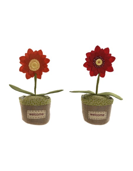 Support de porte Home ESPRIT Polyester Jute 14 x 14 x 33 cm (2 Unités)
