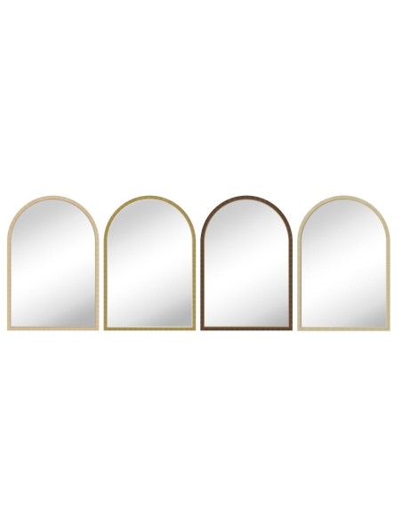 Miroir mural Home ESPRIT Beige Naturel Scandi 60 x 2 x 90 cm (4 Unités)