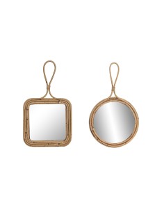 Miroir mural Home ESPRIT Naturel 24 x 2,5 x 40 cm (2 Unités)