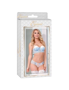 Ensemble de Lingerie Exposed Bleu Crème (S/M)