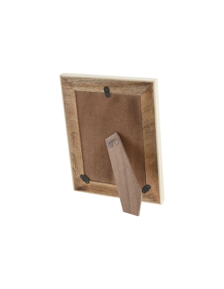 Cadre photo Home ESPRIT Blanc Naturel Résine Bois de manguier Urbaine