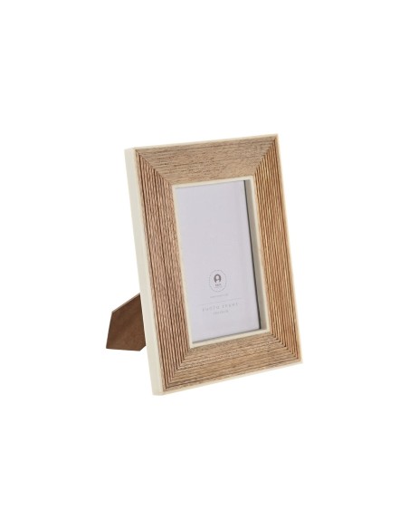 Cadre photo Home ESPRIT Blanc Naturel Résine Bois de manguier Urbaine