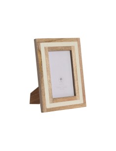 Cadre photo Home ESPRIT Blanc Naturel Os Bois de manguier Urbaine