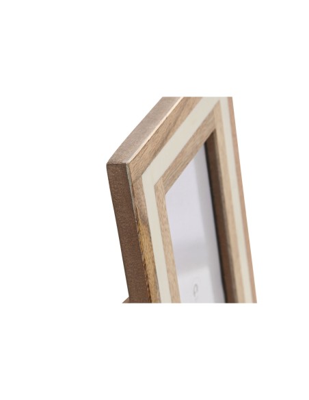 Cadre photo Home ESPRIT Blanc Naturel Os Bois de manguier Urbaine