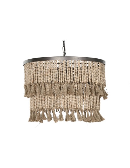 Suspension Home ESPRIT Marron Naturel Bois Métal 50 W 61 x 61 x 117 cm
