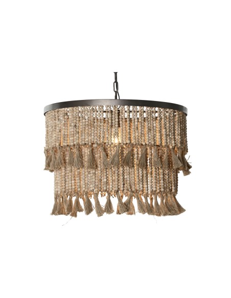 Suspension Home ESPRIT Marron Naturel Bois Métal 50 W 61 x 61 x 117 cm