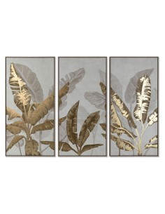 Jeu de 3 tableaux Home ESPRIT Palmiers Tropical 180 x 4 x 120 cm (3 Pièces)