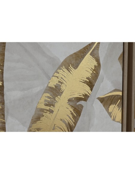 Jeu de 3 tableaux Home ESPRIT Palmiers Tropical 180 x 4 x 120 cm (3 Pièces)