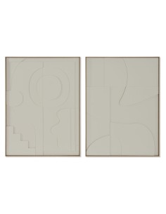 Cadre Home ESPRIT Abstrait Scandinave 75 x 4 x 100 cm (2 Unités)