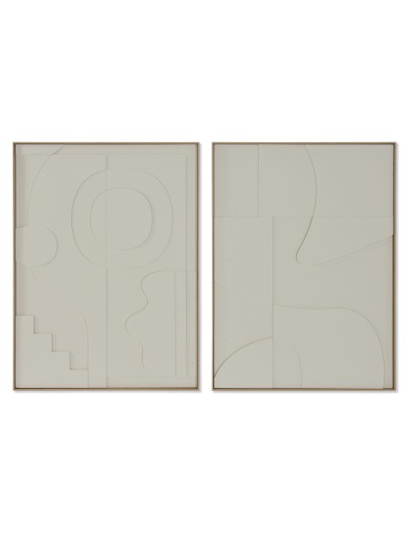 Cadre Home ESPRIT Abstrait Scandinave 75 x 4 x 100 cm (2 Unités)