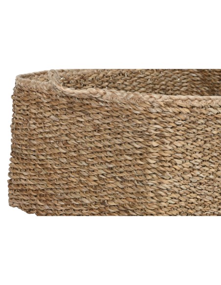 Set de basket Home ESPRIT Naturel Fibre naturelle Boho 50 x 40 x 30 cm (3 Pièces)