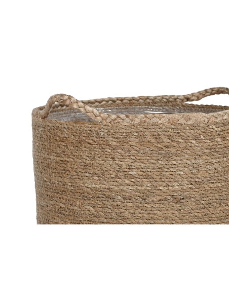 Set de basket Home ESPRIT Naturel Fibre naturelle 37 x 37 x 41 cm (5 Pièces)