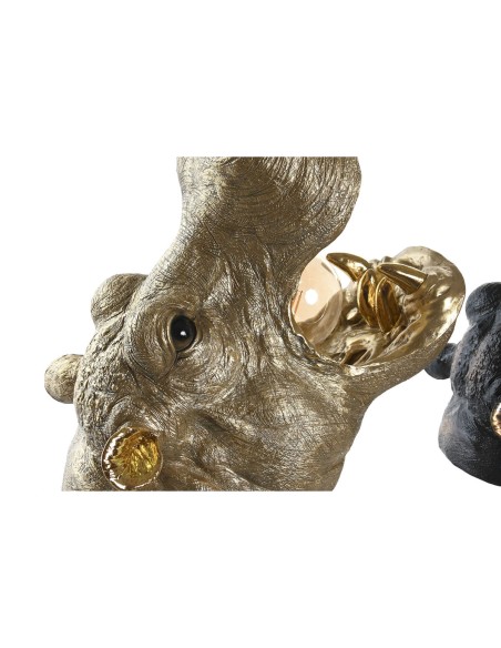 Applique Murale DKD Home Decor Cuivre Doré 50 W Colonial Hippopotame 220 V 35 x 23 x 34 cm (2 Unités)