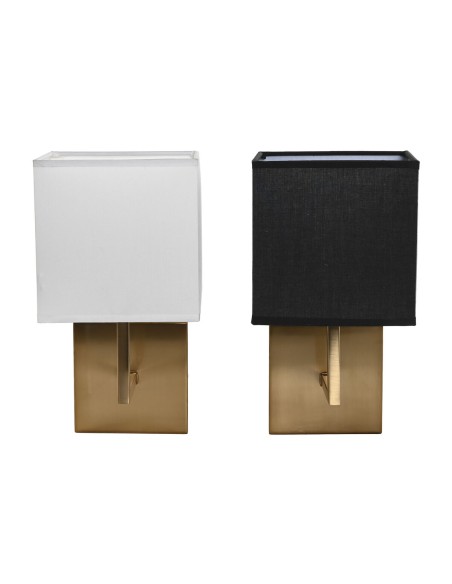 Applique Murale DKD Home Decor Blanc Noir Doré 50 W 220 V 15 x 19 x 27 cm 15 x 19 x 30 cm (2 Unités)