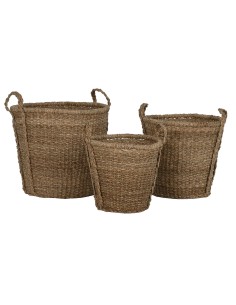 Set de basket Home ESPRIT Naturel Herbier marin Boho (3 Pièces)