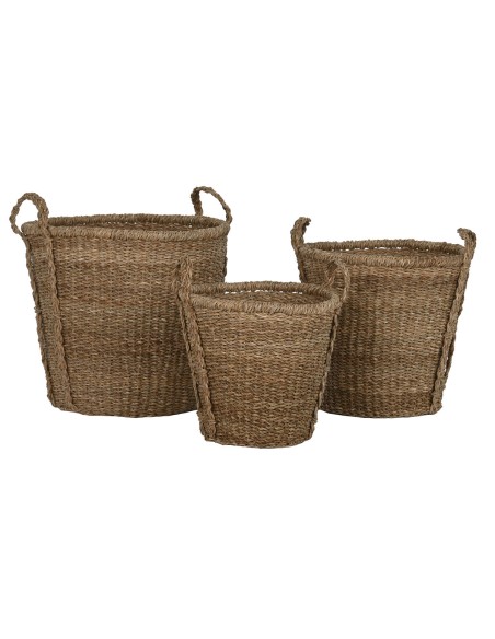 Set de basket Home ESPRIT Naturel Herbier marin Boho (3 Pièces)