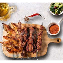 Ensemble de brochettes pour barbecue Algon Métal 25 cm 12 Pièces (24 Unités) 2