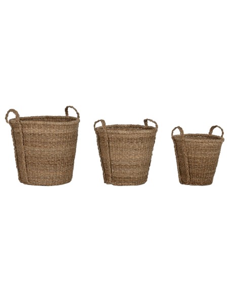 Set de basket Home ESPRIT Naturel Herbier marin Boho (3 Pièces)
