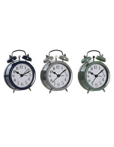 Réveil DKD Home Decor Bleu Vert Gris Vintage (3 Unités)