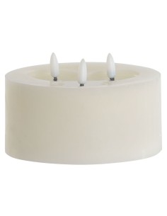 Bougie LED Home ESPRIT Beige 15 x 15 x 7 cm (AA)