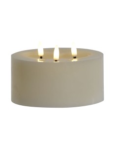 Bougie LED Home ESPRIT Beige 15 x 15 x 7 cm (AA) 2