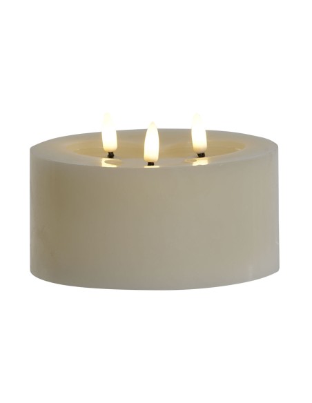 Bougie LED Home ESPRIT Beige 15 x 15 x 7 cm (AA)