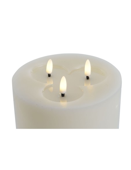 Bougie LED Home ESPRIT Beige 15 x 15 x 7 cm (AA)