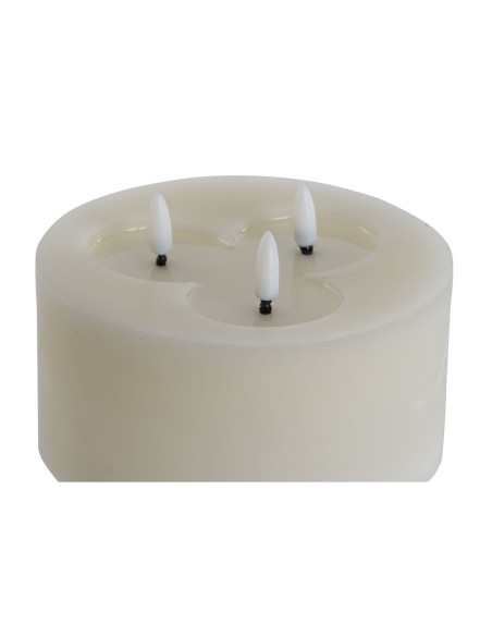 Bougie LED Home ESPRIT Beige 15 x 15 x 7 cm (AA)