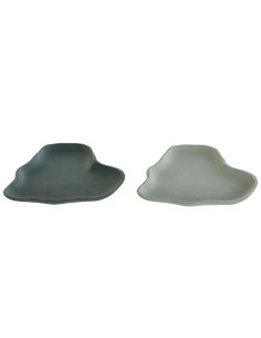 Vide-poches Home ESPRIT Aluminium 18 x 18 x 1,5 cm (2 Unités)
