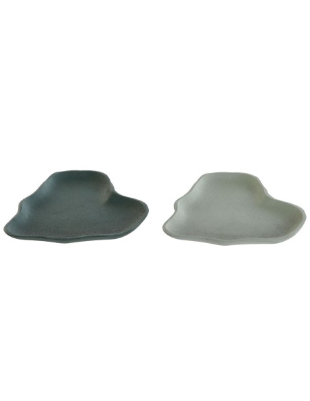 Vide-poches Home ESPRIT Aluminium 18 x 18 x 1,5 cm (2 Unités)