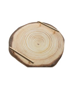 Centre de Table Home ESPRIT Marron Doré 30 x 30 x 4 cm (2 Unités) 2