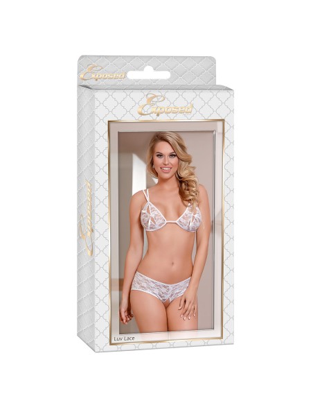 Ensemble de Lingerie Exposed Blanc (S/M)