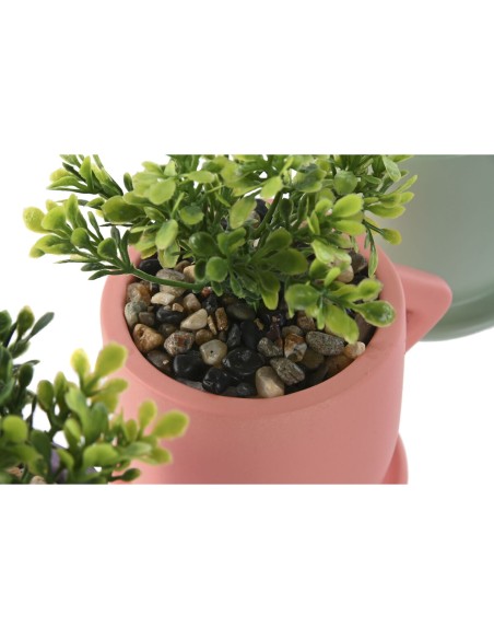 Plante décorative Home ESPRIT Polyéthylène Ciment Urbaine 9 x 7 x 12 cm (3 Unités)