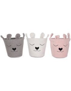 Panier Home ESPRIT Marron Beige Rose (3 Unités)