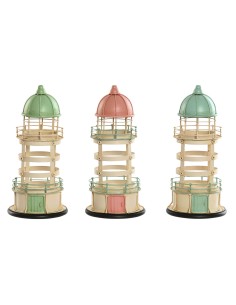 Figurine Décorative Home ESPRIT Bleu Vert Rose 13 x 13 x 27,5 cm (3 Unités)