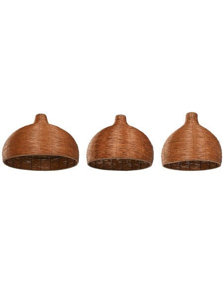 Écran de lampe Home ESPRIT Brun foncé 70 x 70 x 50 cm (3 Pièces)