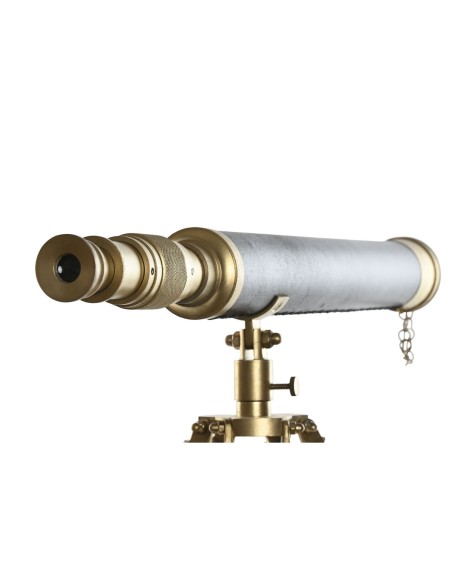 Figurine Décorative Home ESPRIT Marron Doré Vintage Télescope 63 x 40 x 70 cm