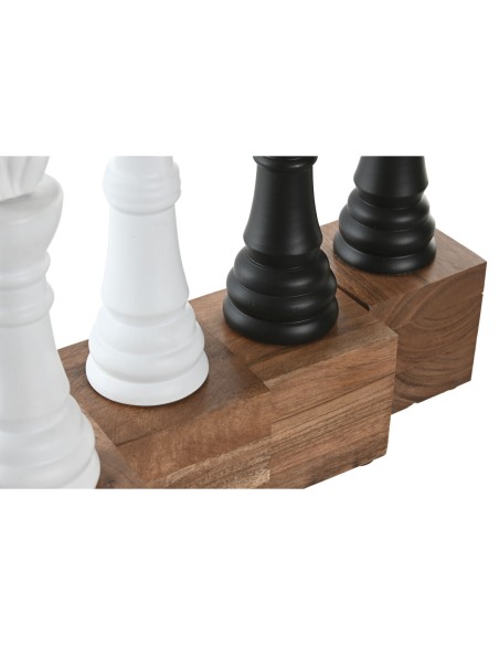 Figurine Décorative Home ESPRIT Blanc Marron Noir Vintage 7 x 7 x 23 cm (4 Unités)