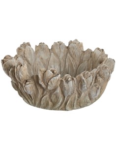 Centre de Table Home ESPRIT Gris Shabby Chic Finition vieillie 23 x 23 x 10 cm