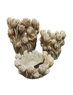Centre de Table Home ESPRIT Gris Shabby Chic Finition vieillie 23 x 23 x 10 cm 2