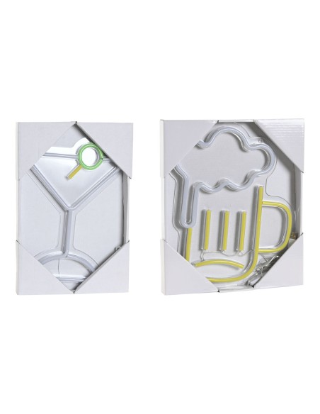 Décoration lumineuse Home ESPRIT Acrylique Urbaine 21 X 1,5 X 30 CM (2 Unités)