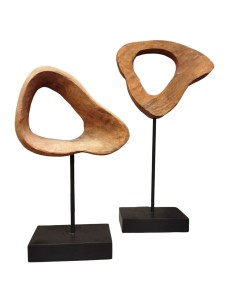 Figurine Décorative Home ESPRIT Marron Noir Moderne 22 X 9 X 44 CM 2