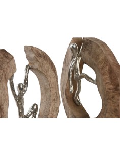 Figurine Décorative Home ESPRIT Marron Argenté Naturel 19 x 9 x 28 cm (2 Unités) 2